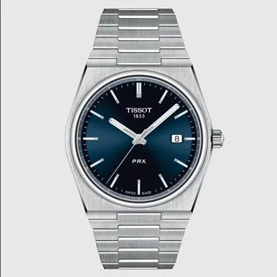 Pre-owned Tissot Latest  Prx Quartz Blue Dial Men's 40mm Watch T137.410.11.041.00