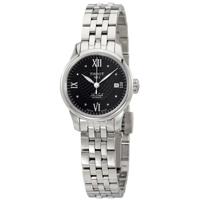 Tissot Le Locle Automatic Black Diamond Dial Ladies Watch T41.1.183.56 In Gray