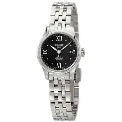 Pre-owned Tissot Le Locle Automatic Black Diamond Dial Ladies Watch T41.1.183.56