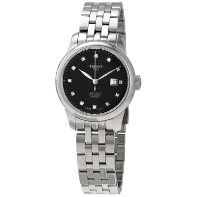 Tissot Le Locle Automatic Diamond Ladies Watch T006.207.11.126.00 In Black / Mother Of Pearl