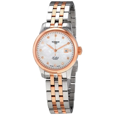 Tissot Le Locle Automatic Diamond Ladies Watch T006.207.22.116.00 In Two Tone  / Gold / Gold Tone / Mother Of Pearl / Rose / Rose Gold / Rose Gold Tone / White