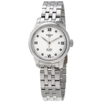 Tissot Le Locle Automatic Diamond Silver Dial Ladies Watch T006.207.11.036.00 In Grey / Silver