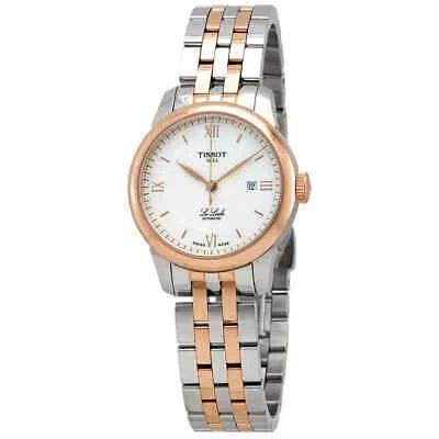 Pre-owned Tissot Le Locle Automatic Silver Dial Two-tone Ladies Watch T006.207.22.038.00