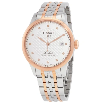 Tissot Le Locle Powermatic 80 Automatic Diamond Silver Dial Men's Watch T006.407.22.036.01 In Two Tone  / Gold / Gold Tone / Rose / Rose Gold / Rose Gold Tone / Silver
