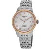 Tissot Le Locle Powermatic 80 Automatic Silver Dial Steel 18k Rose Gold Bezel Men's Watch T932.408.41.033.0 In Silver