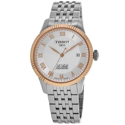 Tissot Le Locle Powermatic 80 Automatic Silver Dial Steel 18k Rose Gold Bezel Men's Watch T932.408.41.033.0