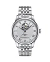 Tissot Men's Swiss Automatic Le Locle Powermatic 80 Open Heart Stainless Steel Bracelet Watch 39mm In Silver