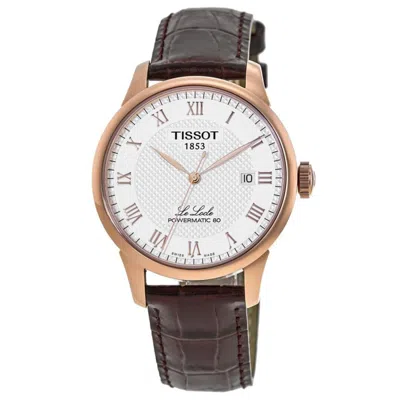 Tissot Le Locle Powermatic 80 Silver Dial Brown Leather Strap Men's Watch T006.407.36.033.00