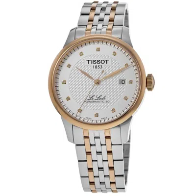 Tissot Le Locle Powermatic 80 Silver Diamond Dial Two-tone Steel Men's Watch T006.407.22.036.01 In Gold