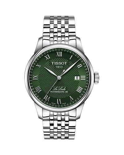 Tissot Le Locle Powermatic 80 Watch, 39mm In Green/silver