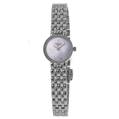 Tissot Lovely Round Mother Of Pearl Dial Diamond Bezel Steel Women's Watch T140.009.61.116.00 In Multi