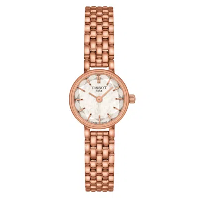 Tissot Lovely Round Quartz Ladies Watch T140.009.33.111.00 In Gold Tone / Mop / Mother Of Pearl / Rose / Rose Gold Tone / White
