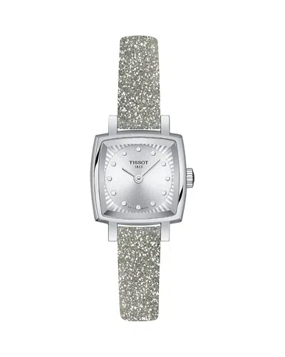Tissot Lovely Square Festive Kit Watch, 20mm X 20mm In Silver