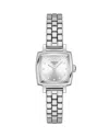 Tissot Women's Swiss Lovely Square Diamond Accent Stainless Steel Bracelet Watch 20mm In Silver