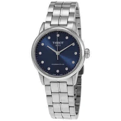 Pre-owned Tissot Luxury Automatic Diamond Blue Dial Ladies Watch T086.207.11.046.00