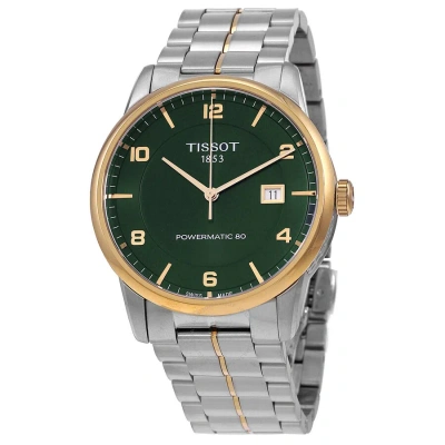 Tissot Luxury Automatic Green Dial Two-tone Men's Watch T086.407.22.097.00 In Two Tone  / Gold / Gold Tone / Green / Yellow