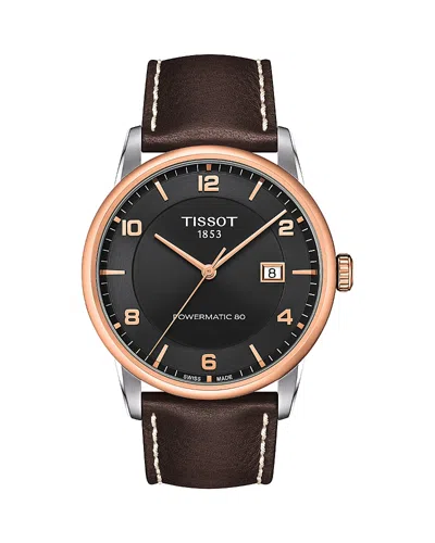 Tissot Luxury Automatic Watch, 41mm In Black/brown