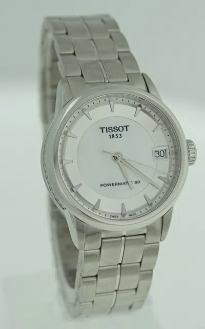 Pre-owned Tissot Luxury Powermatic 80 T086.207.11.111.00 Mother Of Pearl Ladies Watch