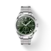 Tissot Pr 100 Chronograph Quartz Green Dial Steel Men's Watch T150.417.11.091.00 In Green