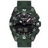 Tissot Men's Black Dial Watch In Green