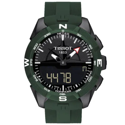 Tissot Men's Black Dial Watch In Green