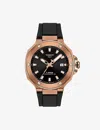 Tissot Mens Black T Race 41mm Mens Rose Gold-plated Stainless Steel Automatic Watch In Black