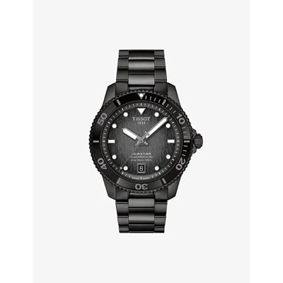 Tissot Mens Black T120.807.33.051.00 Seastar 1000 Powermatic 80 Pvd-coated Stainless-steel Automatic In No Color
