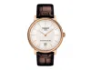 Tissot Men's Carson Premium Powermatic Brown Leather Strap Watch 40mm In Brown