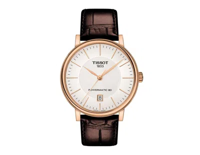 Tissot Men's Carson Premium Powermatic Brown Leather Strap Watch 40mm