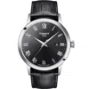 Tissot Men's Swiss Classic Dream Black Leather Strap Watch 42mm In Black