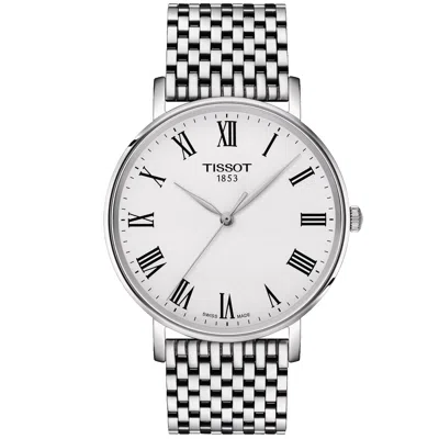Tissot Men's Everytime White Dial Watch In Metallic