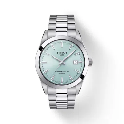 Pre-owned Tissot Men's Gentleman Powermatic 80 Silicium 40mm Watch T127.407.11.351.00