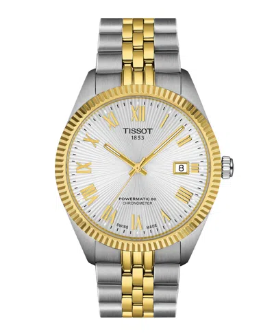 TISSOT MEN'S GRAY STAINLESS STEEL BRACELET WATCH, 39MM