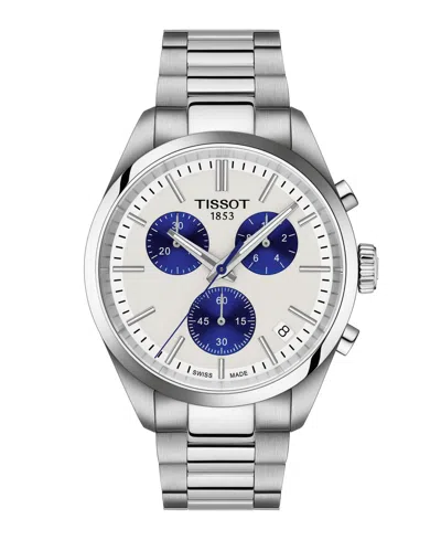 TISSOT MEN'S GRAY STAINLESS STEEL BRACELET WATCH, 40MM