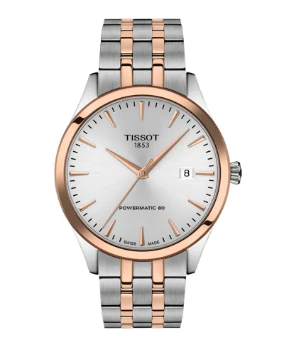 TISSOT MEN'S GRAY STAINLESS STEEL BRACELET WATCH, 40MM