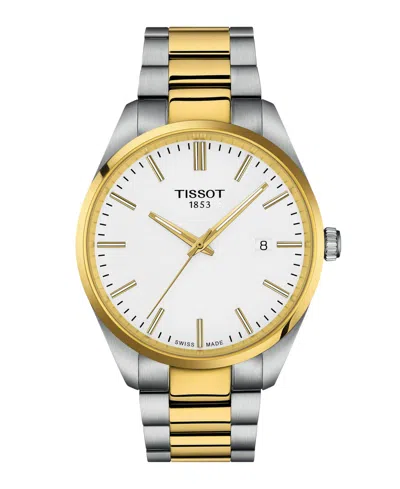 Tissot Men's Gray Stainless Steel Bracelet Watch, 40mm In White