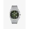 Tissot Mens Green T137.427.11.091.00 Prx Chrono Stainless-steel Automatic Watch In Green