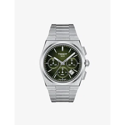 Tissot Mens Green T137.427.11.091.00 Prx Chrono Stainless-steel Automatic Watch In No Color