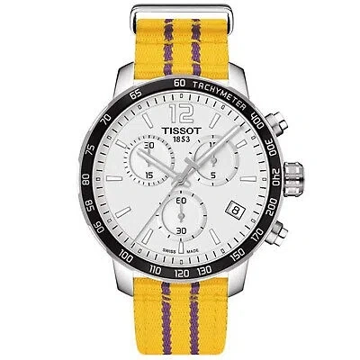 Pre-owned Tissot Men's Quickster La Lakers Nba Special Edition Silver Dial Watch -