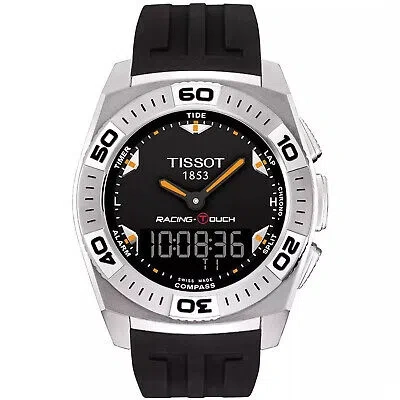 Pre-owned Tissot Men's Racing-touch Black Dial Watch - T0025201705100