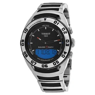 Pre-owned Tissot Men's Sailing Touch Black Dial Watch - T0564202105100
