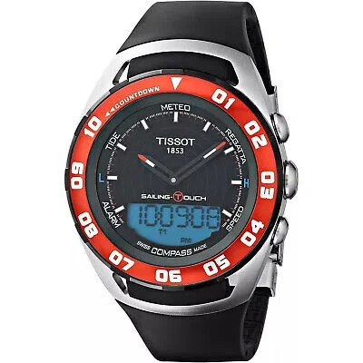 Pre-owned Tissot Men's Sailing Touch Black Dial Watch - T0564202705100