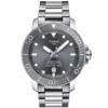 Tissot Men's Seastar 1000 Powermatic 80 Grey Dial Watch In Metallic