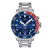 Tissot Men's Seastar Chrono Quartz Analogue Watch In Blue/steel