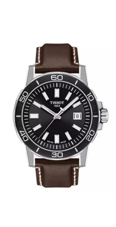 Pre-owned Tissot Men's Supersport Black Dial Watch - T1256101605100
