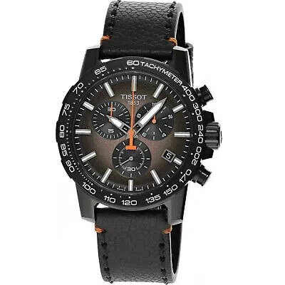 Pre-owned Tissot Men's Supersport Black Dial Watch - T1256173608100