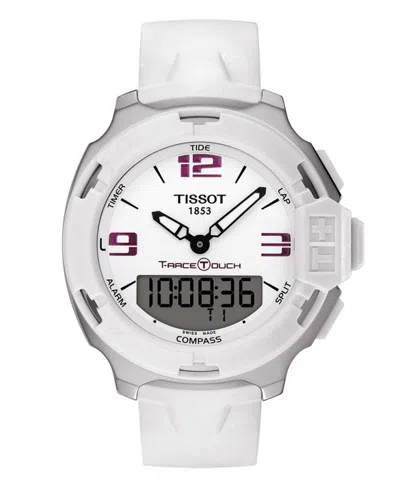 Tissot Men's Swiss Analog Digital T-race Touch White Silicone Strap Watch 42mm In No Color