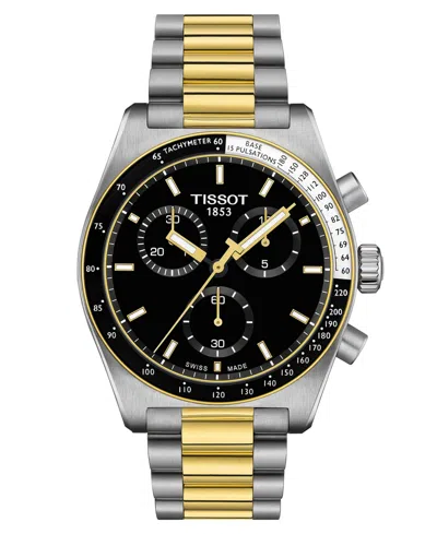 Tissot Men's Swiss Chronograph Prs 516 Two-tone Stainless Steel Bracelet Watch 40mm In No Color