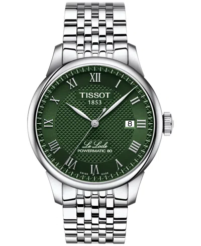 TISSOT MEN'S SWISS AUTOMATIC LE LOCLE POWERMATIC 80 STAINLESS STEEL BRACELET WATCH 39MM
