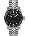 Tissot Men's Swiss Automatic Pr516 Powermatic 80 Stainless Steel Bracelet Watch 38mm In No Color